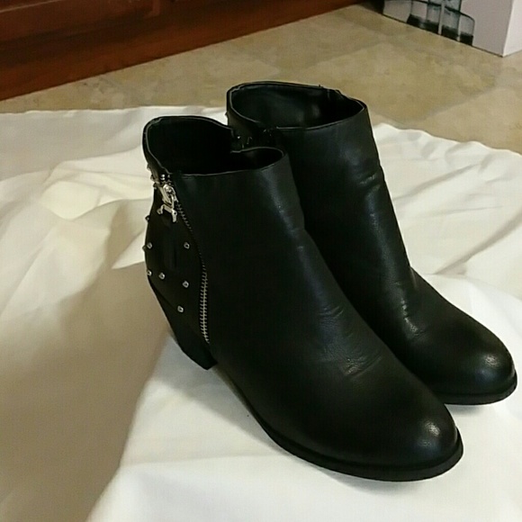 Bakers Leather Stud Booties