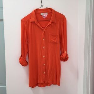 Olive & Oak soft orange button up!