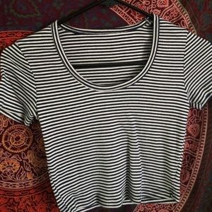 AA Baby Rib Striped Crop Top