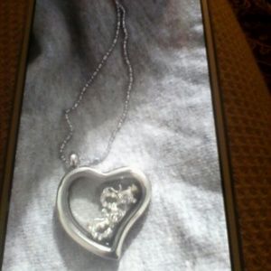 Locket with cat charm