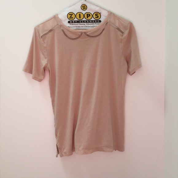 Blush Pink Peter Pan Collar Tee from the Loft