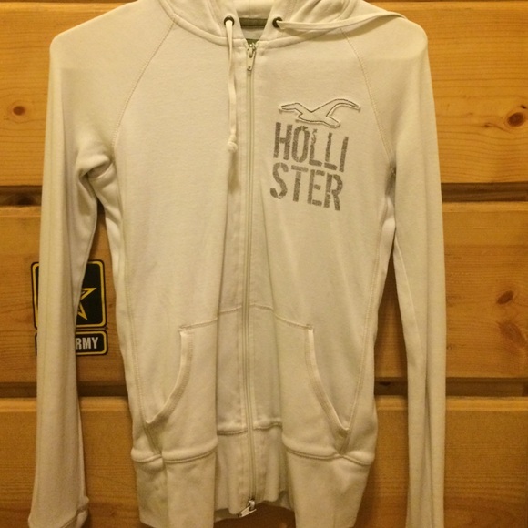 Hollister white sweater