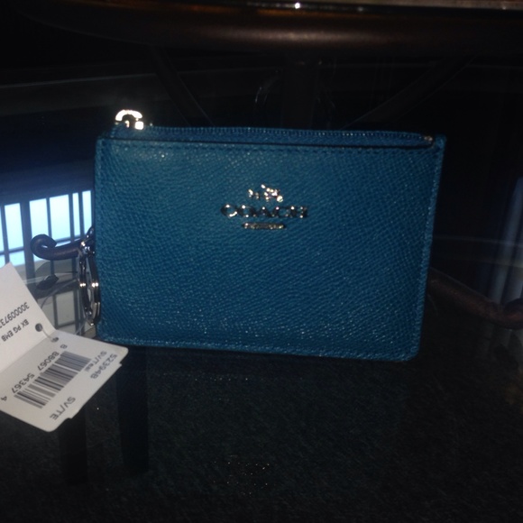 Teal Coach coin purse