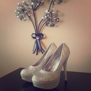 Silver Sparkle Heels