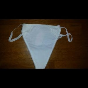 Victoria secret v string thong white pink