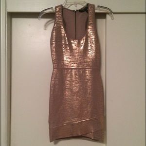 BCBG Rose Gold Bandage Dress