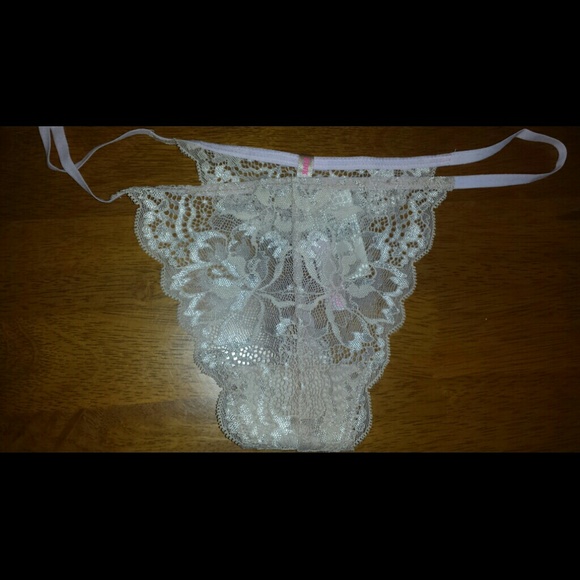 Victoria secret pink nude thong v string medium