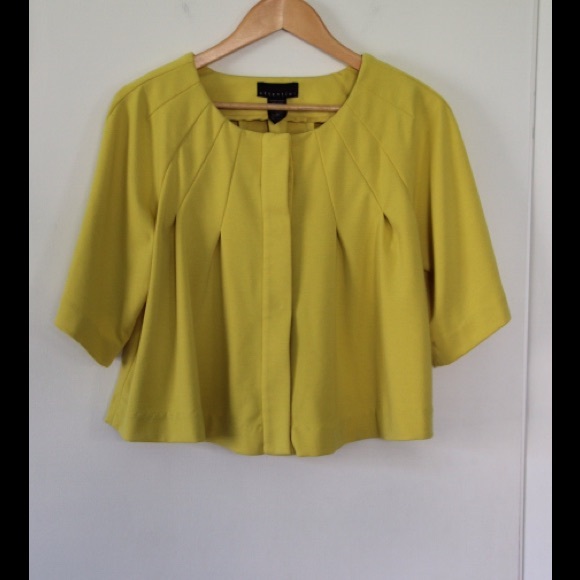 Attention Jackets & Blazers - Yellow crop jacket