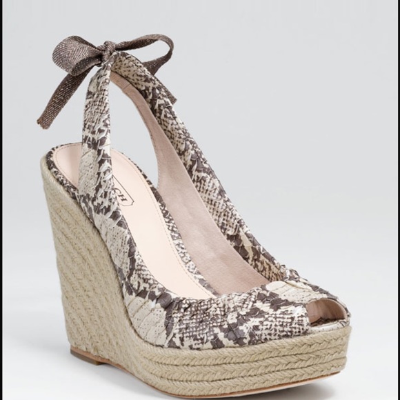 Coach Marizta leather snake wedge