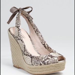 Coach Marizta leather snake wedge