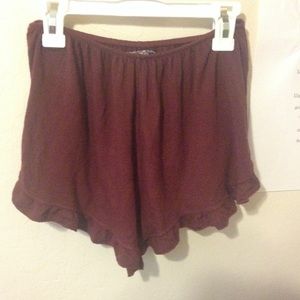 Burgundy Short Shorts-Teen's