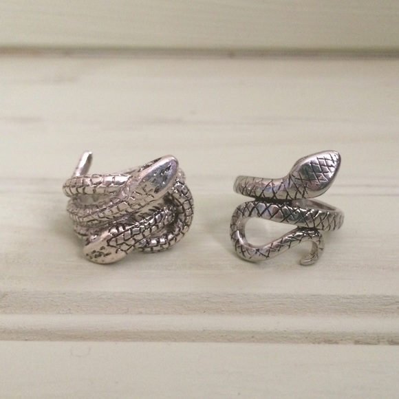 Bundle! Silver snake rings - Picture 1 of 3