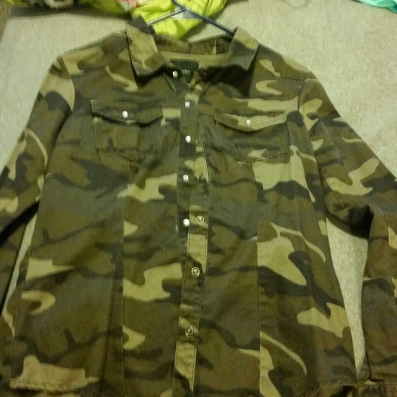 Camo Button Up