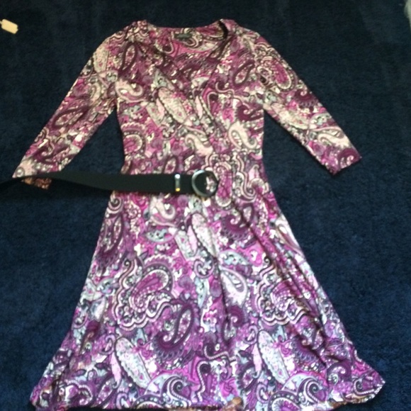 Dress with belt, never worn