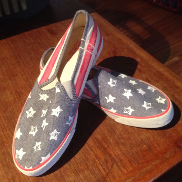Brand New Patriotic slip-ons