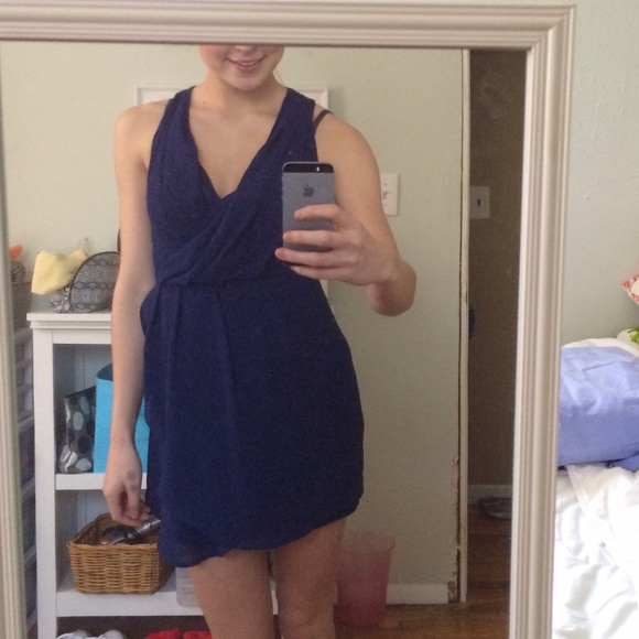 Dark blue Grecian dress
