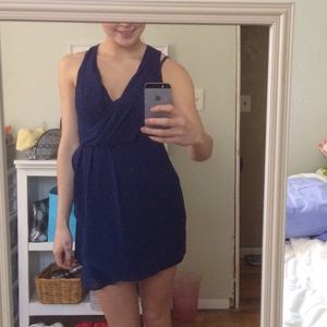 Dark blue Grecian dress