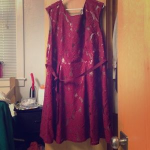 Mod cloth burgundy lace dress