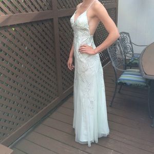 Light mint green prom dress