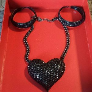 Black Bling necklace and earrings