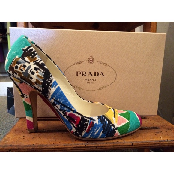 Multi-colored Prada Pumps