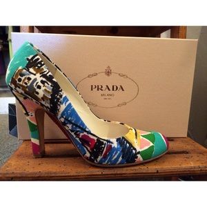 Multi-colored Prada Pumps