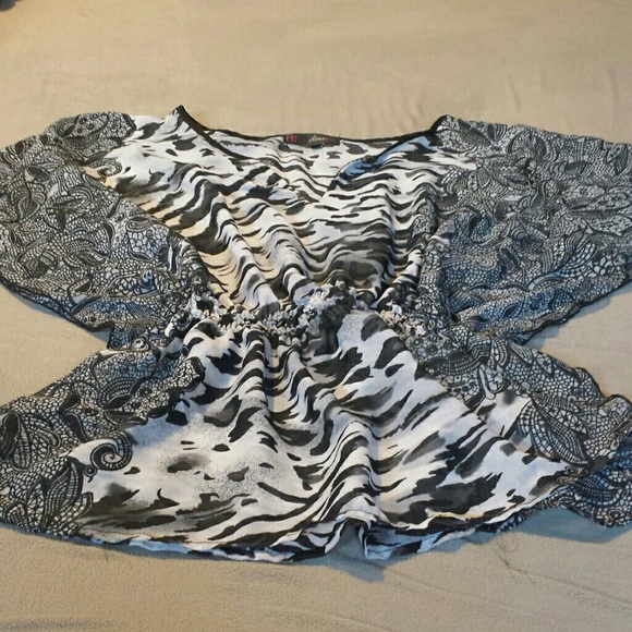 Sheer flowy top