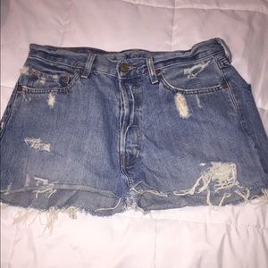 Levi's high waisted denim shorts