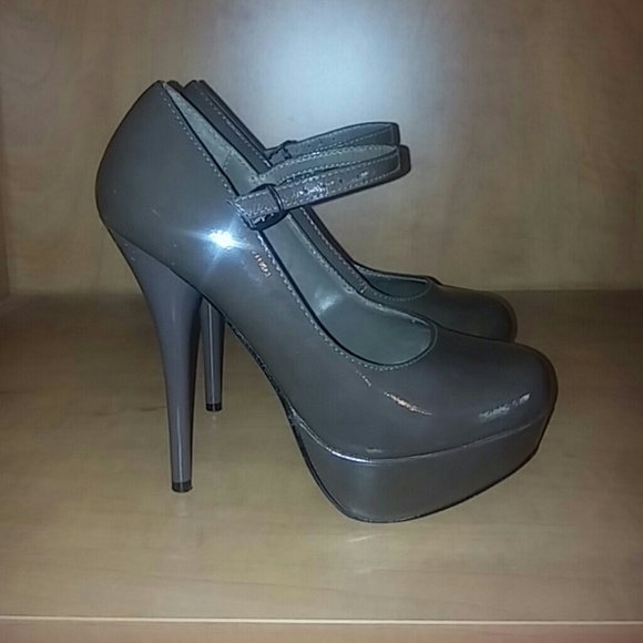 Brown Maryjane Platform Pumps