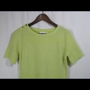 Anthropologie HWR Monogram Cabled Sweater