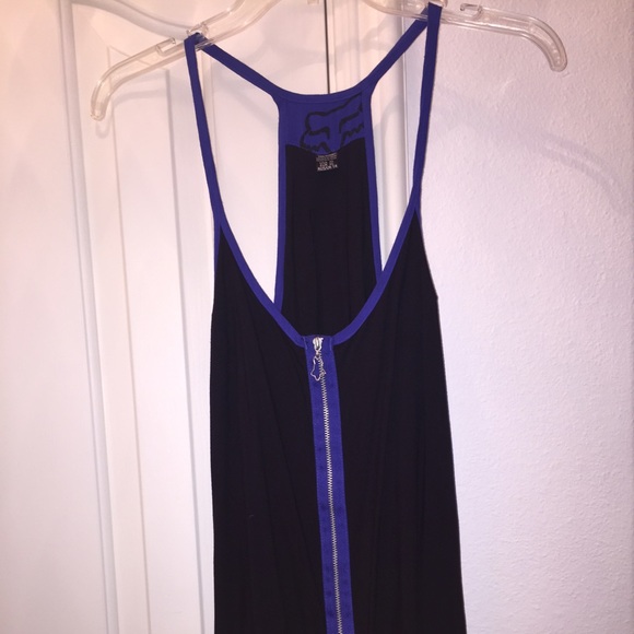 Black and blue racer back top