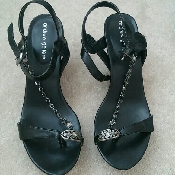 Black Andrew Geller Wedges