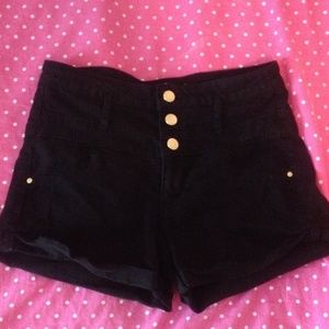Black high waisted shorts