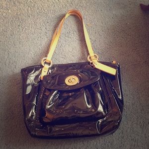 Coach patten leather purse