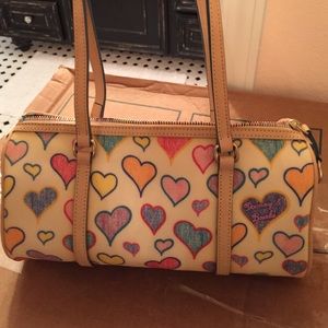 Dooney & Bourke rainbow barrel satchel