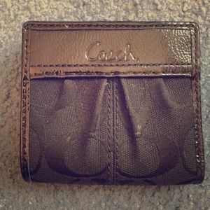Black coach leather wallet