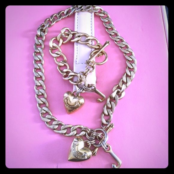 Juicy couture necklace and bracelet
