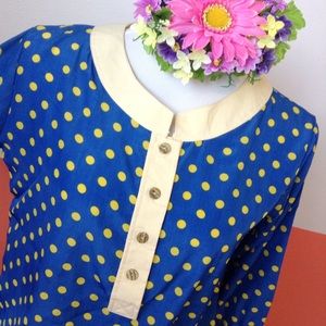 Royal Blue Polka Top