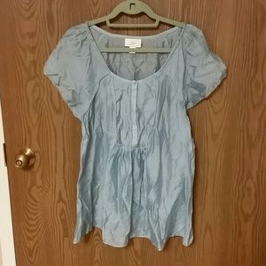 Pale blue sheer top, XL
