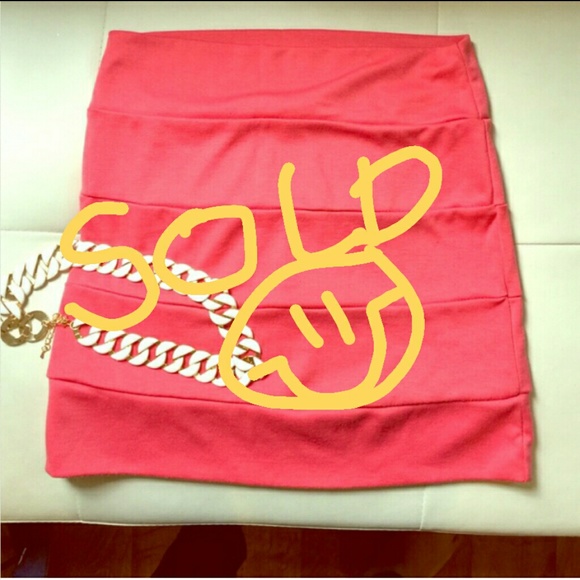 RESERVED FOR KIMSTOCK Mini Skirt coral