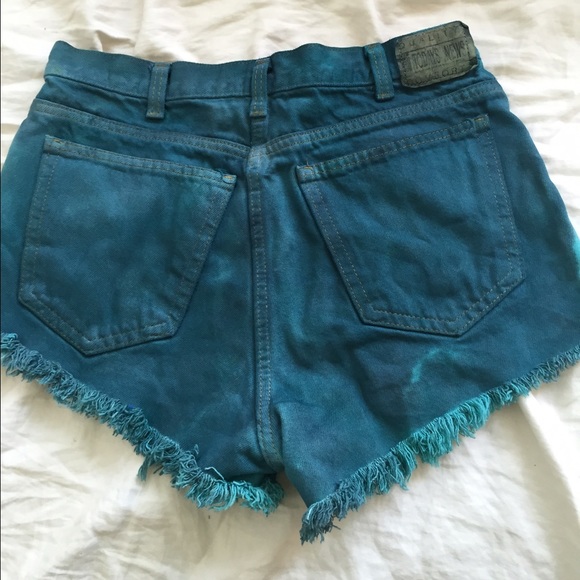 Tye die high waisted shorts