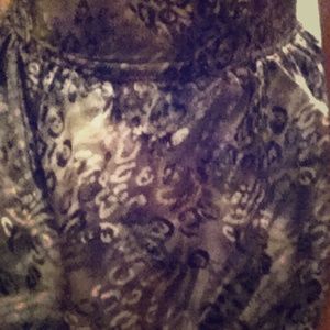 Cheetah Print Grey Black and Silver Skirt