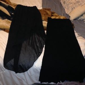 2 black long skirts. Hardly worn