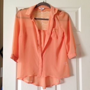 SOLD ❌Candies Lace High-lo Blouse