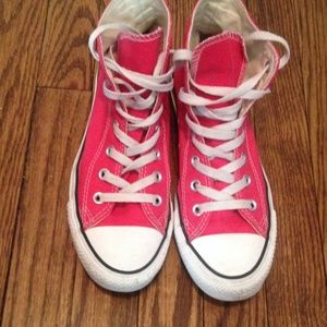 Pink hightop converse