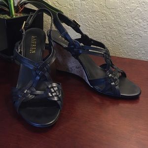 Ralph Lauren Black Wedges 🎉