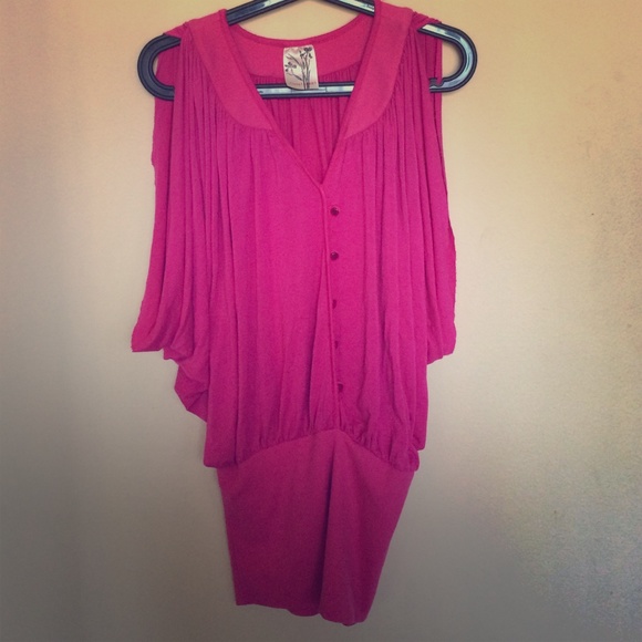 Cute hot pink jersey top/dress! Perfect for summer