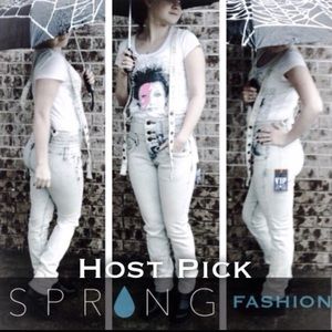 🎉Host Pick🎉 White Washed" Overalls