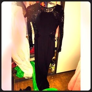 Black long sleeve lace dress👗