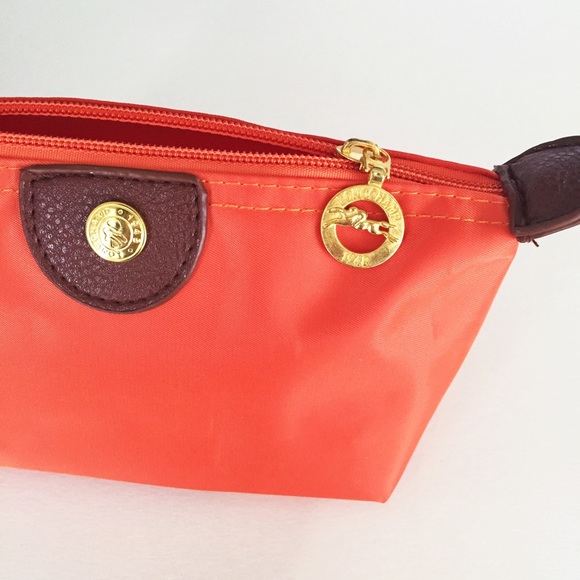 Longchamp Orange Cosmetic Bag